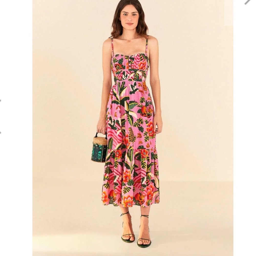 Farm Rio
Leopard Forest Midi Dress